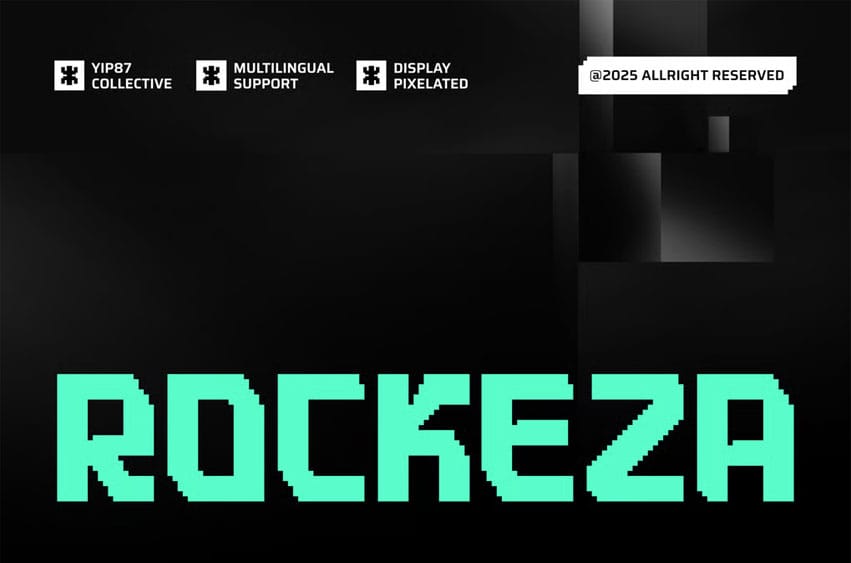 Rockeza Pixel Font