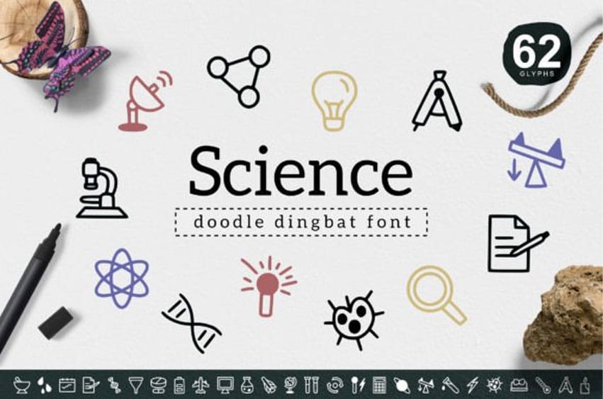 Science Dingbat Font