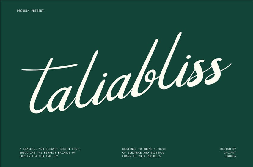 Taliabliss Font