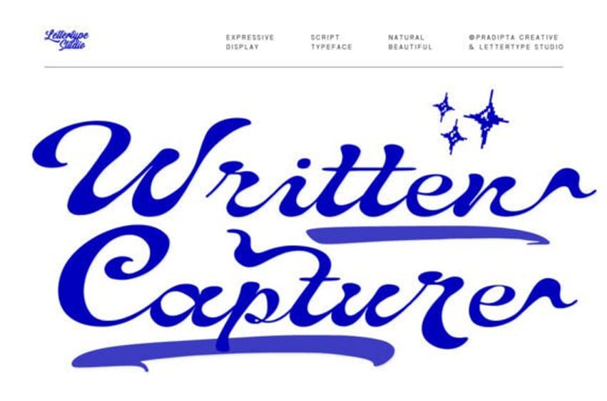 Written Capture Font