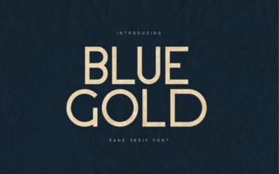 Blue Gold Font
