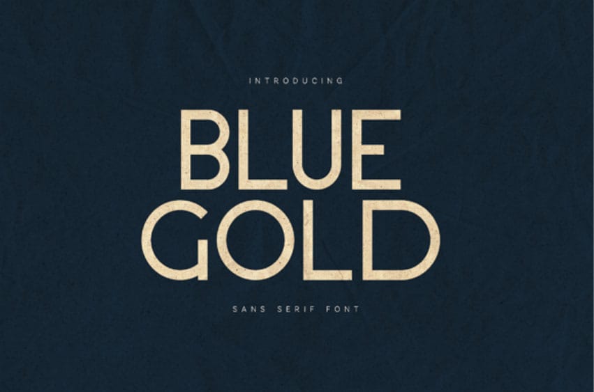 Blue Gold Font