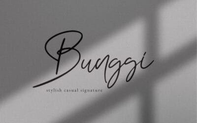 Bunggi Signature Font