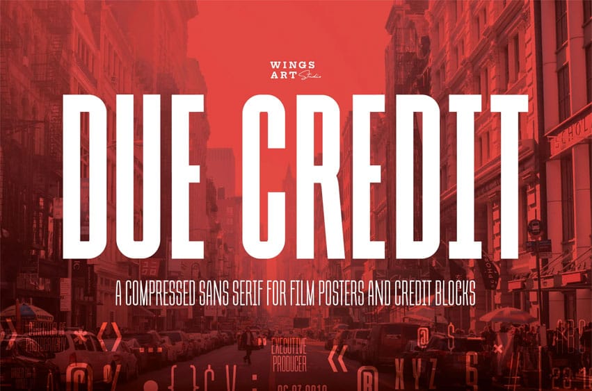 Due Credit Font