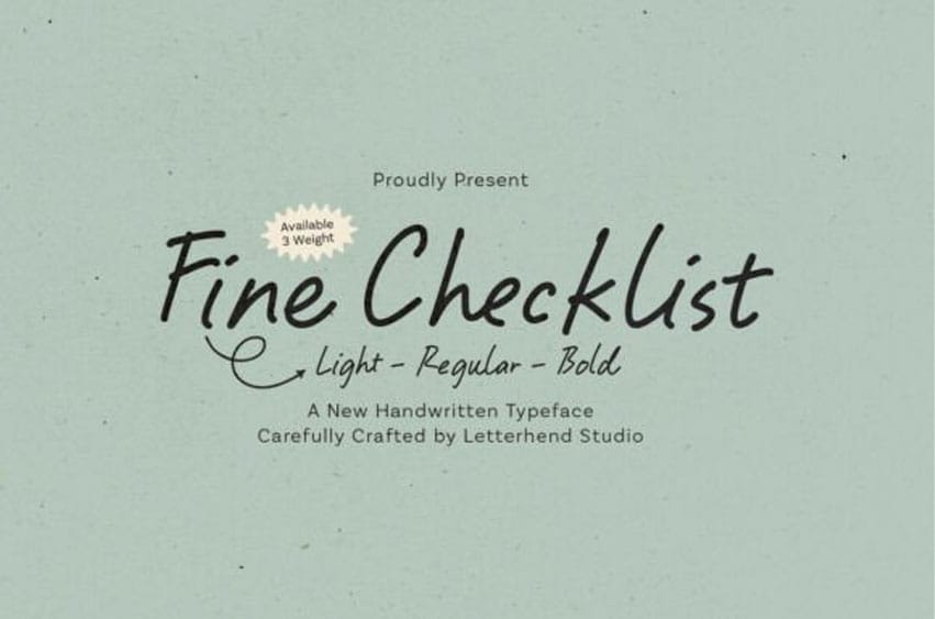 Fine Checklist Font