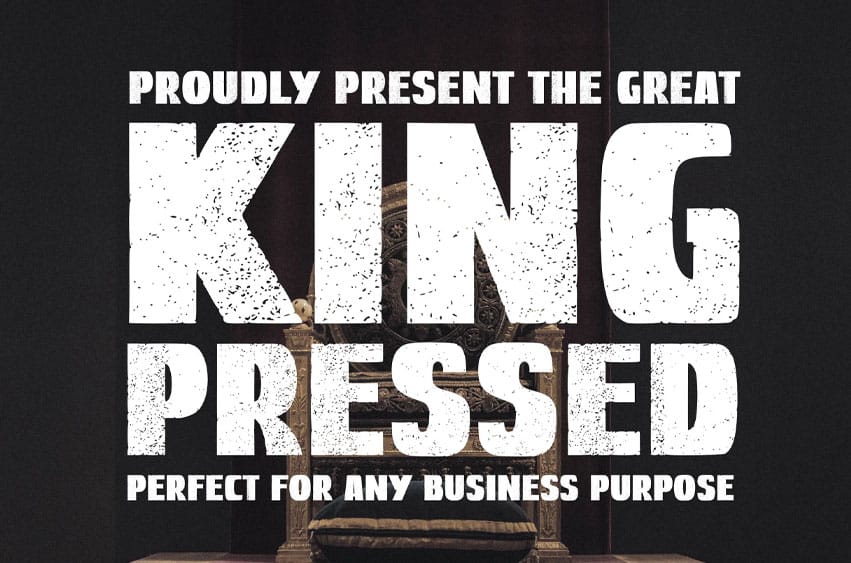 Great Kings Pressed Font