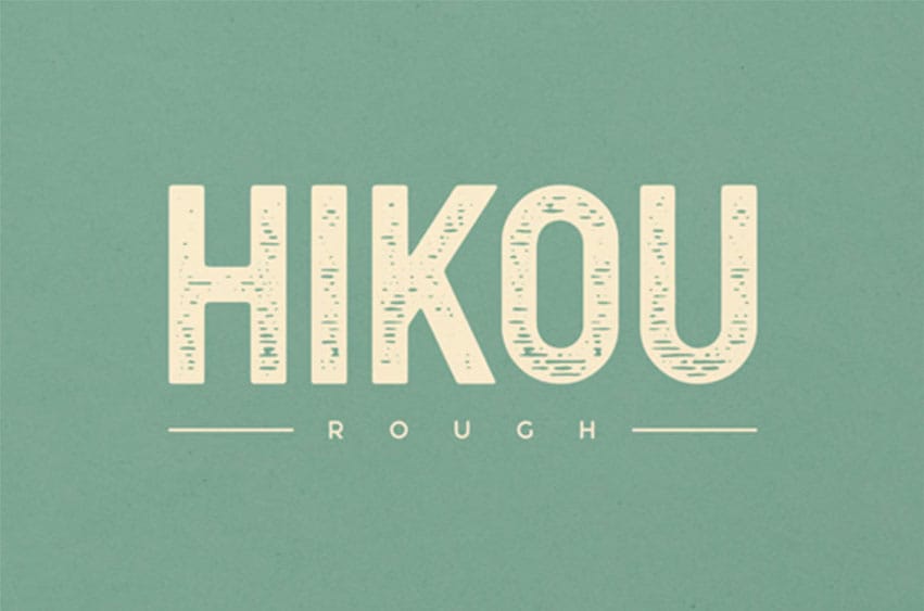 Hikou Rough Font
