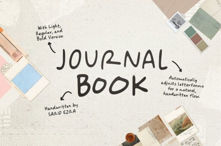 Journal Book Font