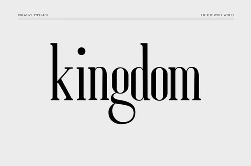 Kingdom Typeface Font