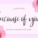 Because of You Font