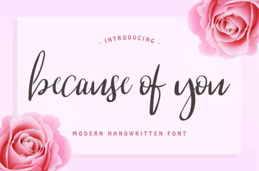 Because of You Font