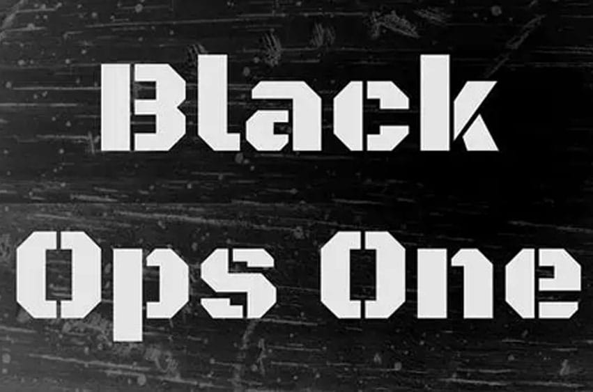 Black Ops One Font