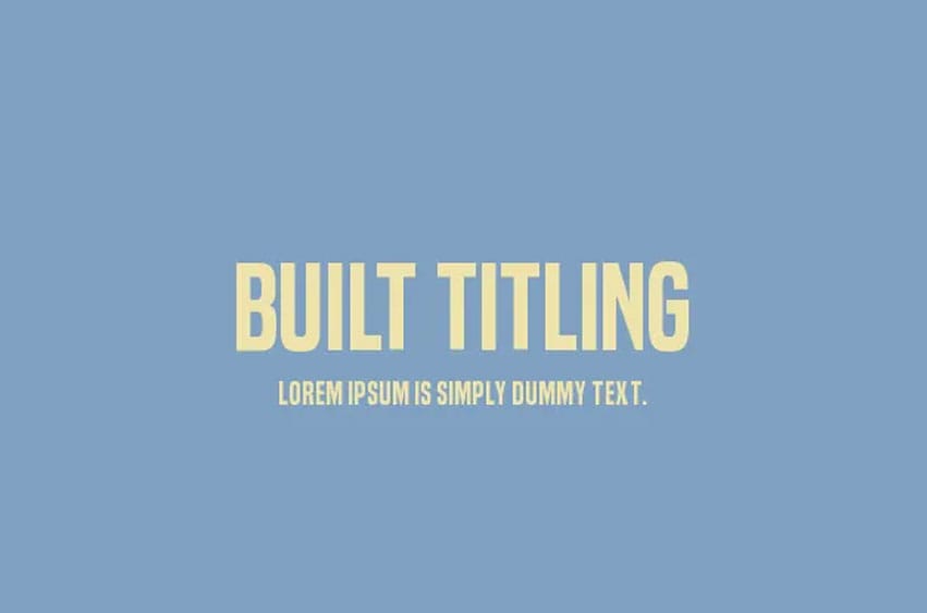 Built Titling Font