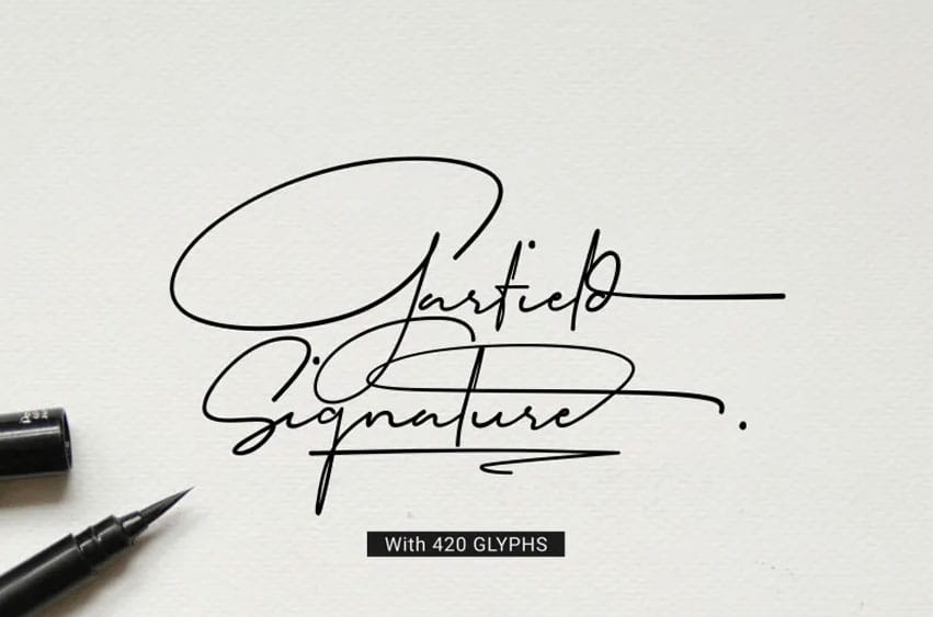 Garfield Signature Font