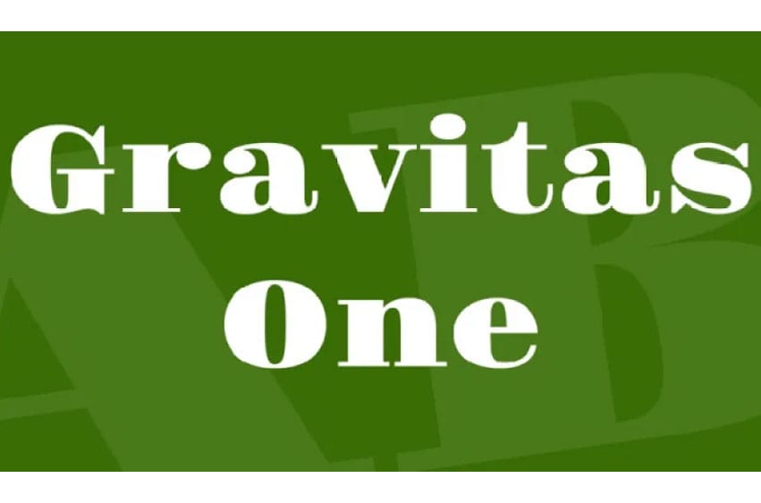 Gravitas One Font