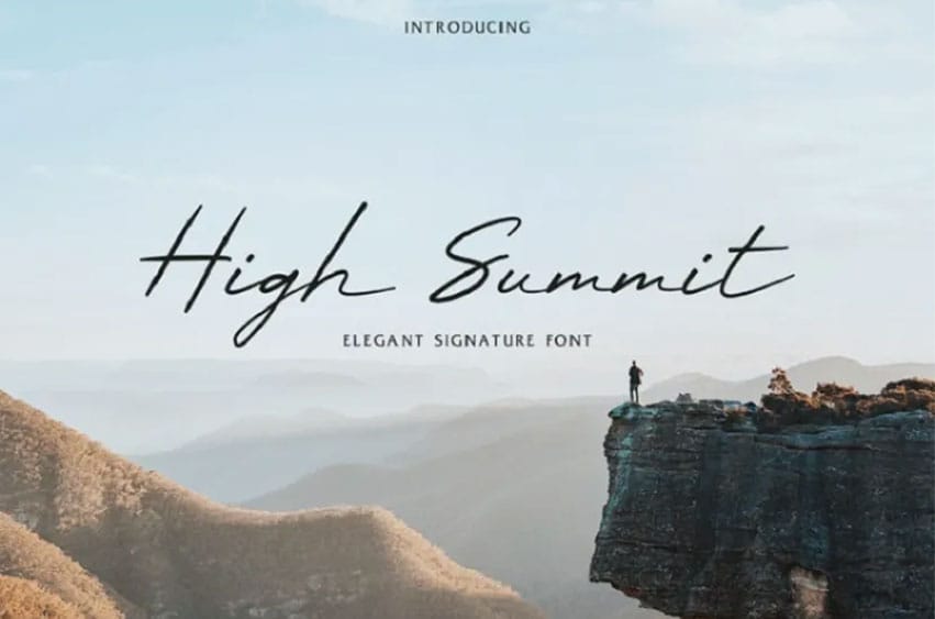 High Summit Signature Font