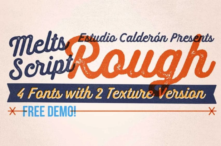 Melts Script Rough Font