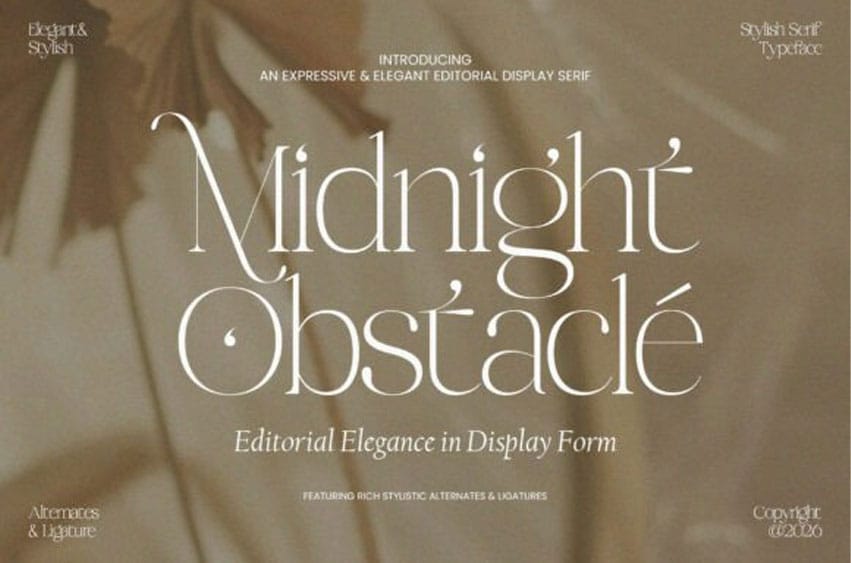 Midnight Obstacle Font