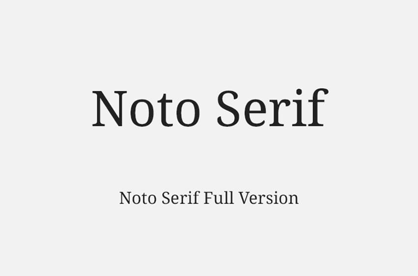 Noto Serif Font