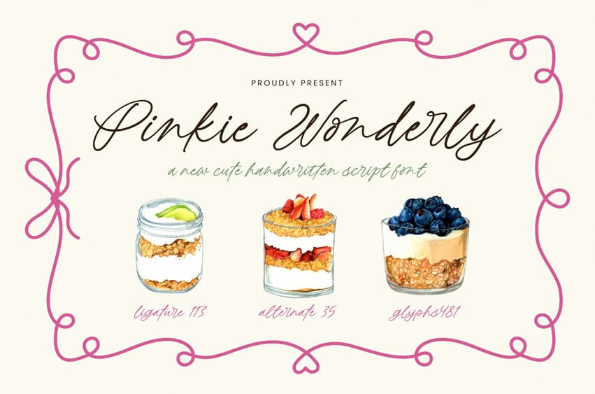Pinkie Wonderly Font