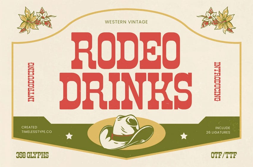 Rodeo Drinks Font