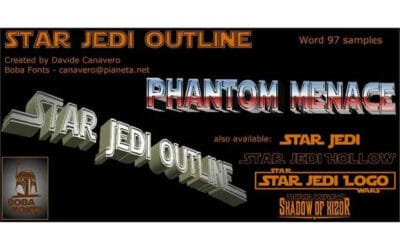 Star Jedi Outline Font