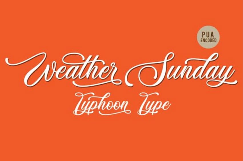 Weather Sunday Font