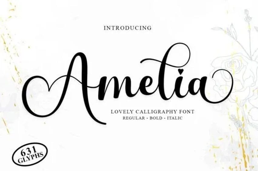 Amelia Lovely Font