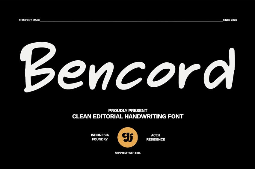 Bencord Font