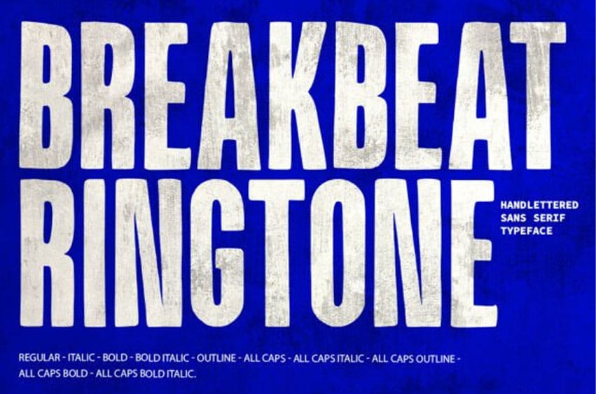 Breakbeat Ringtone Font