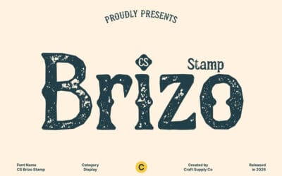 CS Brizo Stamp Font