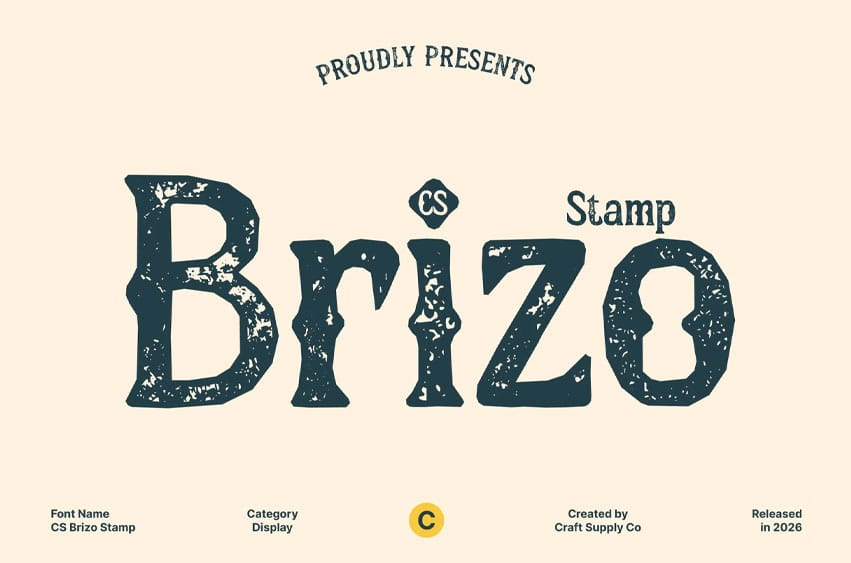 CS Brizo Stamp Font