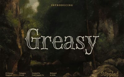 CS Greasy Stippled Font