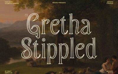 CS Gretha Stippled Font