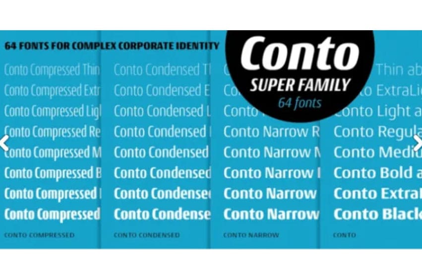 Conto Super Family Font