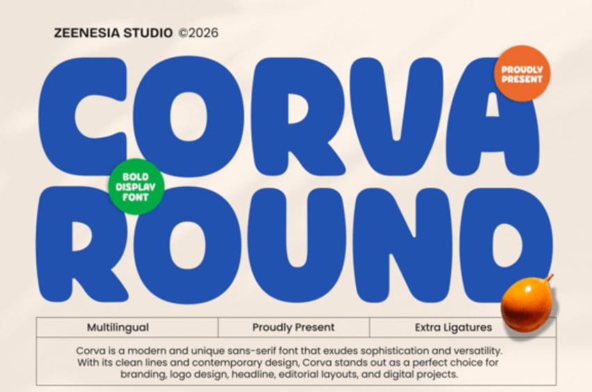 Corva Round Font