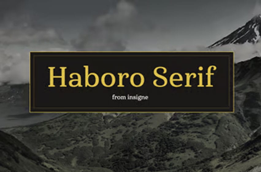 Haboro Serif Font