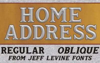 Home Address JNL Font