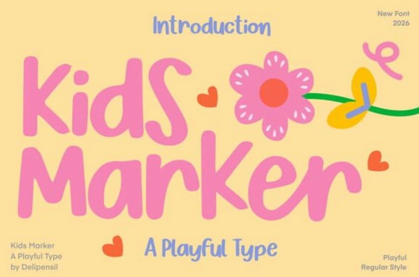 Kids Marker Font