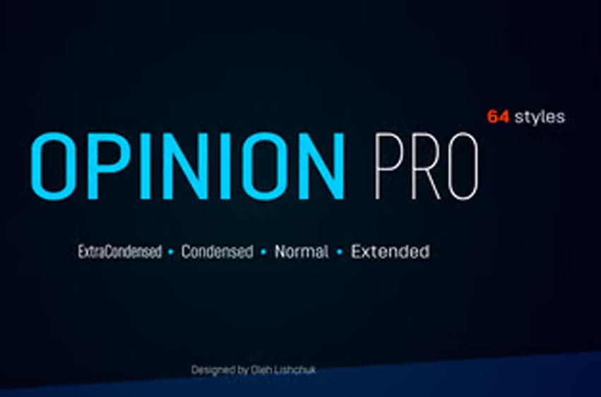 Opinion Pro Font