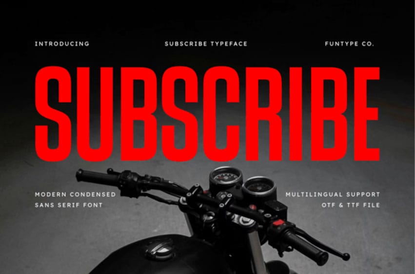 Subscribe Font