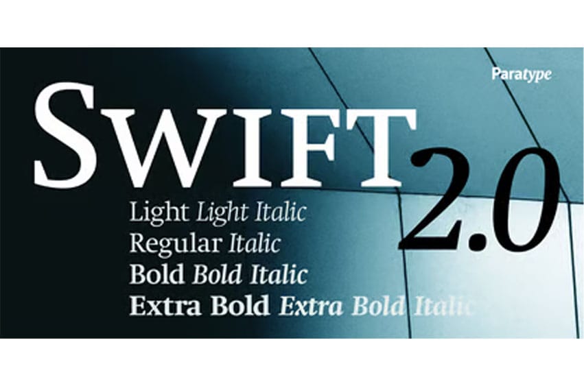 Swift 2.0 Cyrillic Font