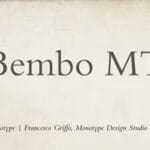 Bembo MT Font