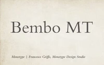 Bembo MT Font