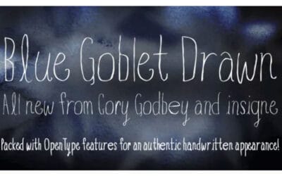 Blue Goblet Drawn Font