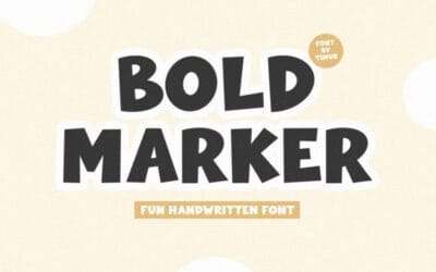 Bold Marker Font