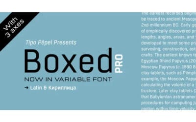 Boxed Pro Font