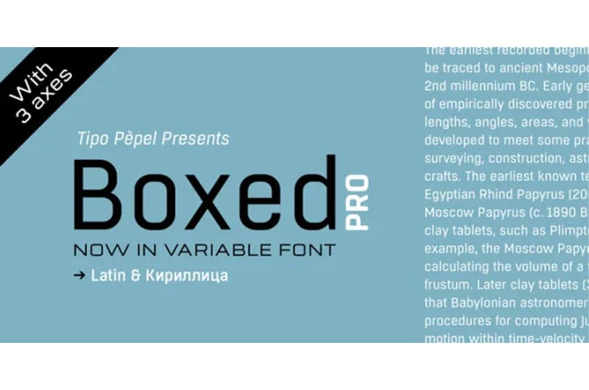 Boxed Pro Font