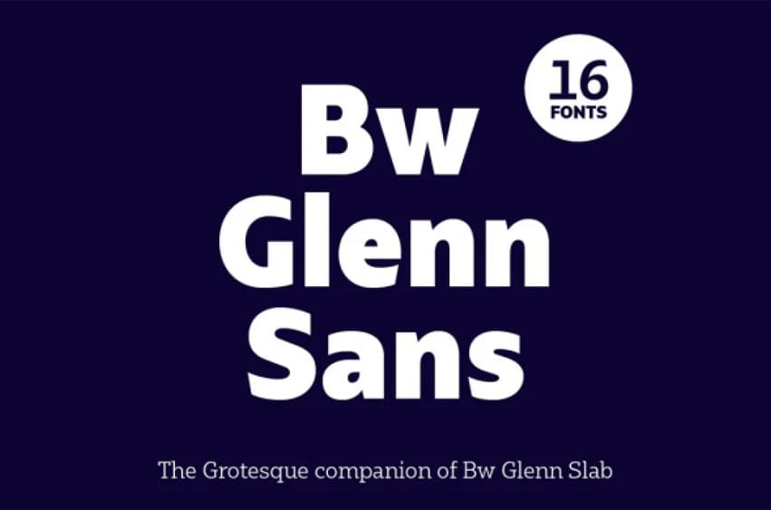 Bw Glenn Sans Font
