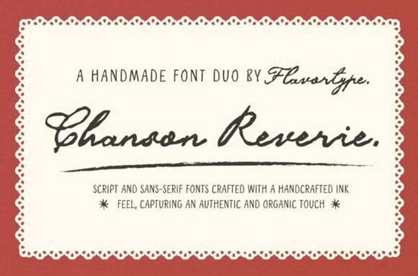 Chanson Reverie Font